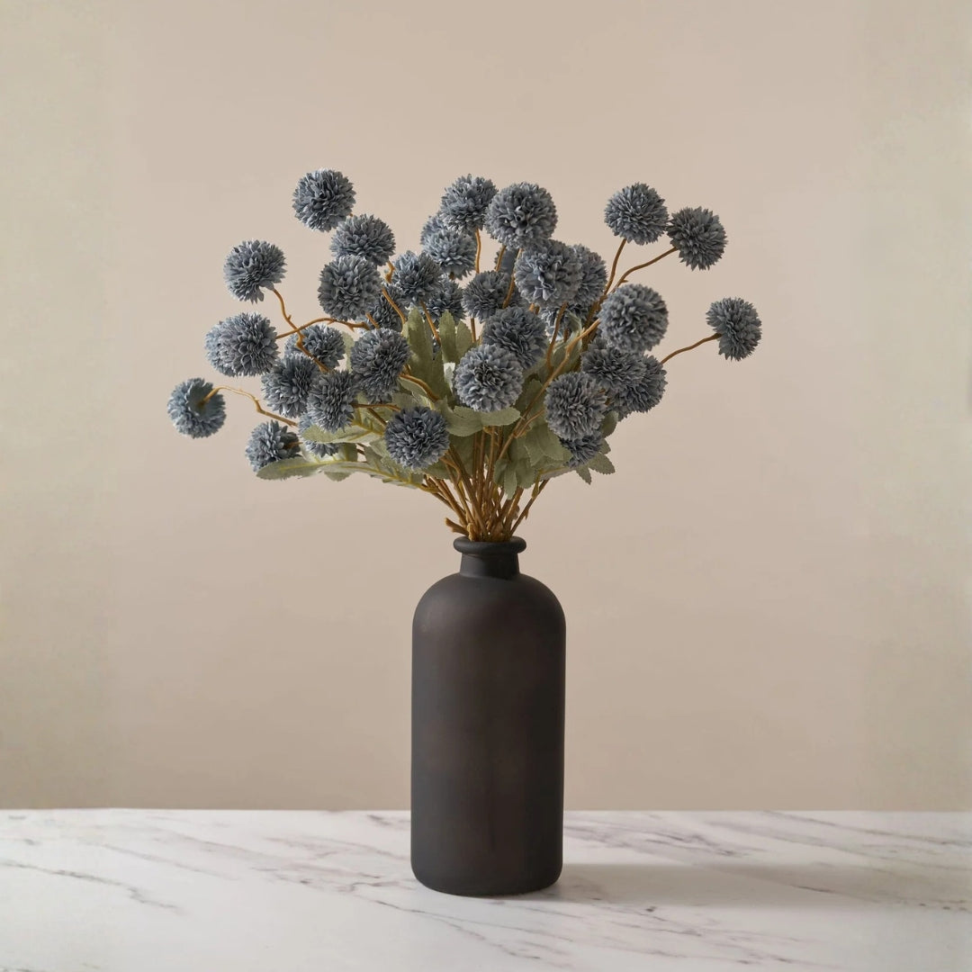 FAUX Kiku Flower - Deep Navy