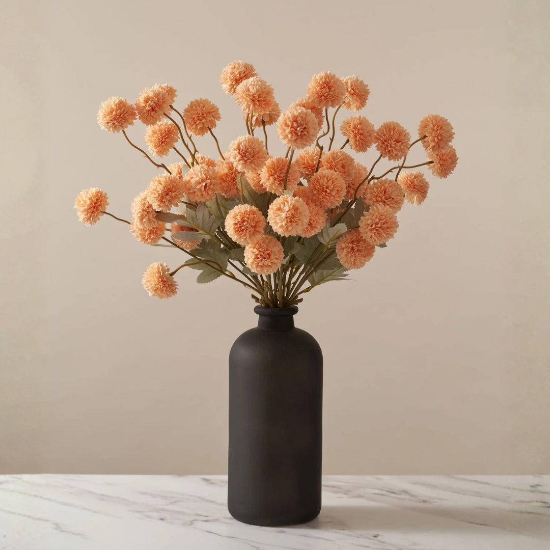 FAUX Kiku Flower - Terracotta