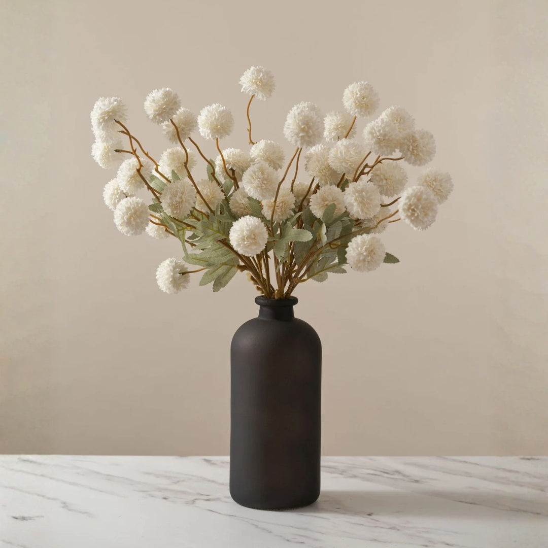 FAUX Kiku Flower - Mist White