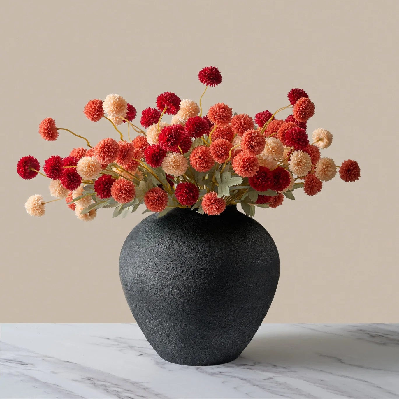 FAUX Kiku Flower LUXE - Sunset Glow